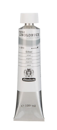 Barve za linorez Schmincke aqua-LINOPRINT 120 ml – 810 Srebrna