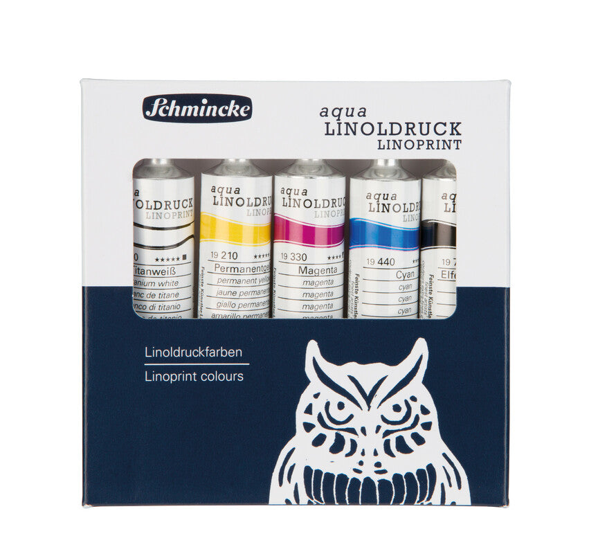 Set barv za linorez Schmincke aqua-LINOPRINT, 5 x 20 ml