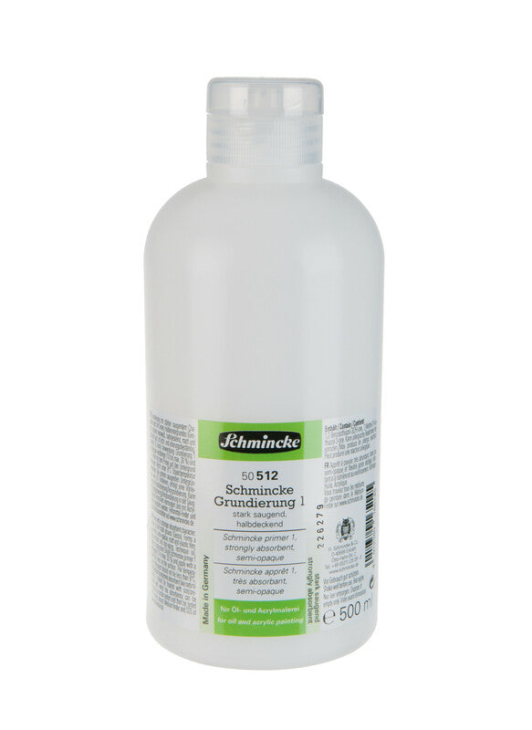 Schmincke primer 1, močno vpojni temeljni premaz gesso 500 ml