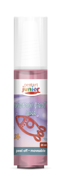 Barva za steklo Pentart Junior 20 ml – rdeča