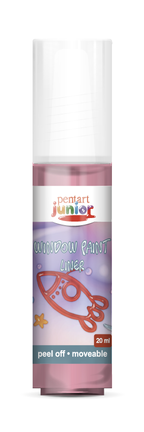 Barva za steklo Pentart Junior 20 ml – rdeča