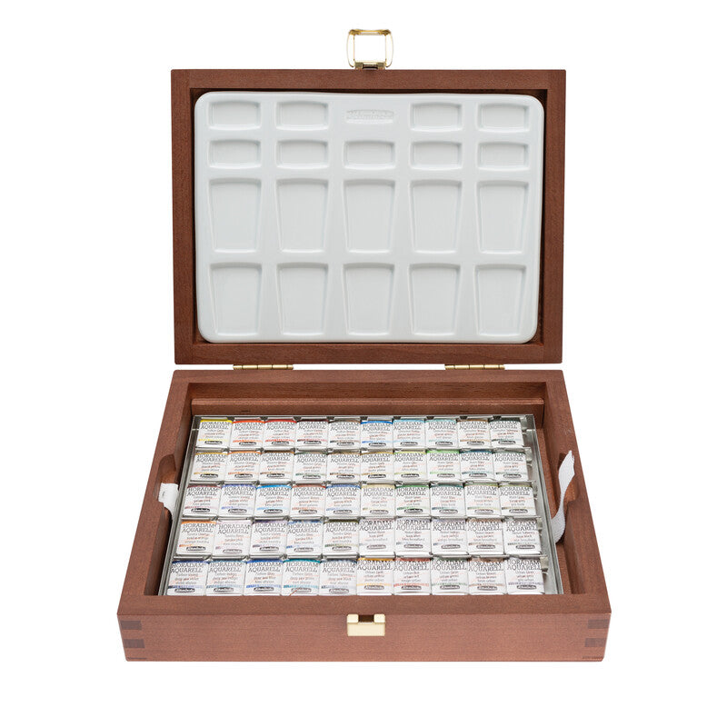 Leseni set akvarelnih barv Schmincke HORADAM Super Granulation – 50 x 1/2 posodica