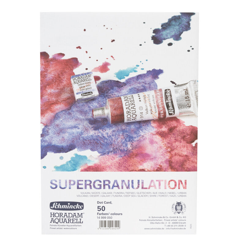 Barvna karta Schmincke HORADAM Aquarell Dot Card Super Granulation - 50 barv