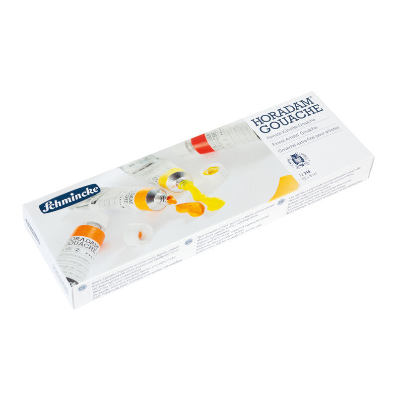 Gvaš barve Schmincke HORADAM v kovinskem setu, 12 x 5 ml