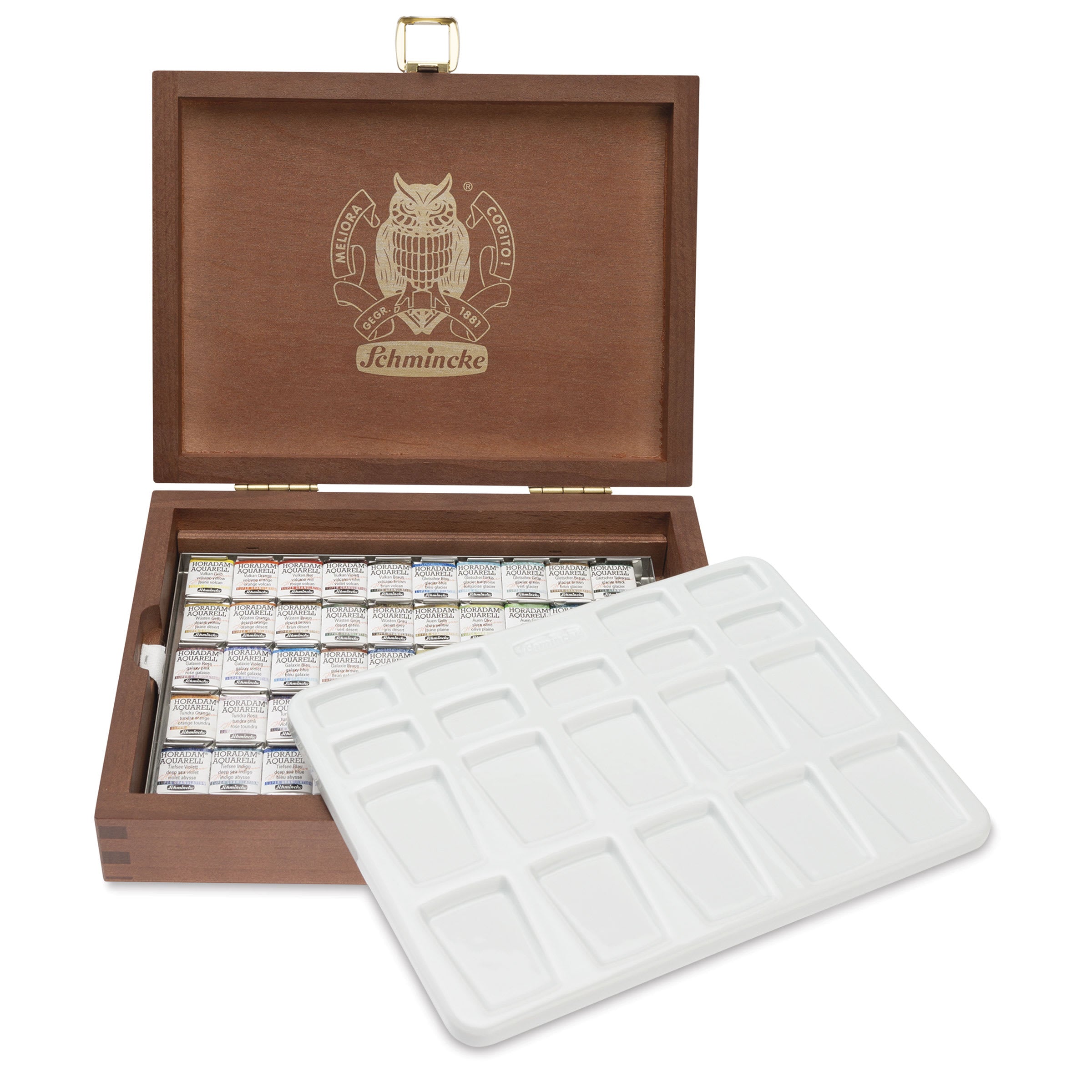Leseni set akvarelnih barv Schmincke HORADAM Super Granulation – 50 x 1/2 posodica