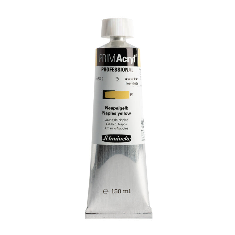Akrilna barva Schmincke PRIMAcryl Professional 150 ml – 672 Neapeljsko rumena