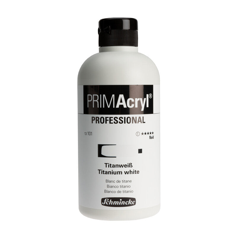Akrilna barva Schmincke PRIMAcryl Professional Fluid 500 ml – Titanium white