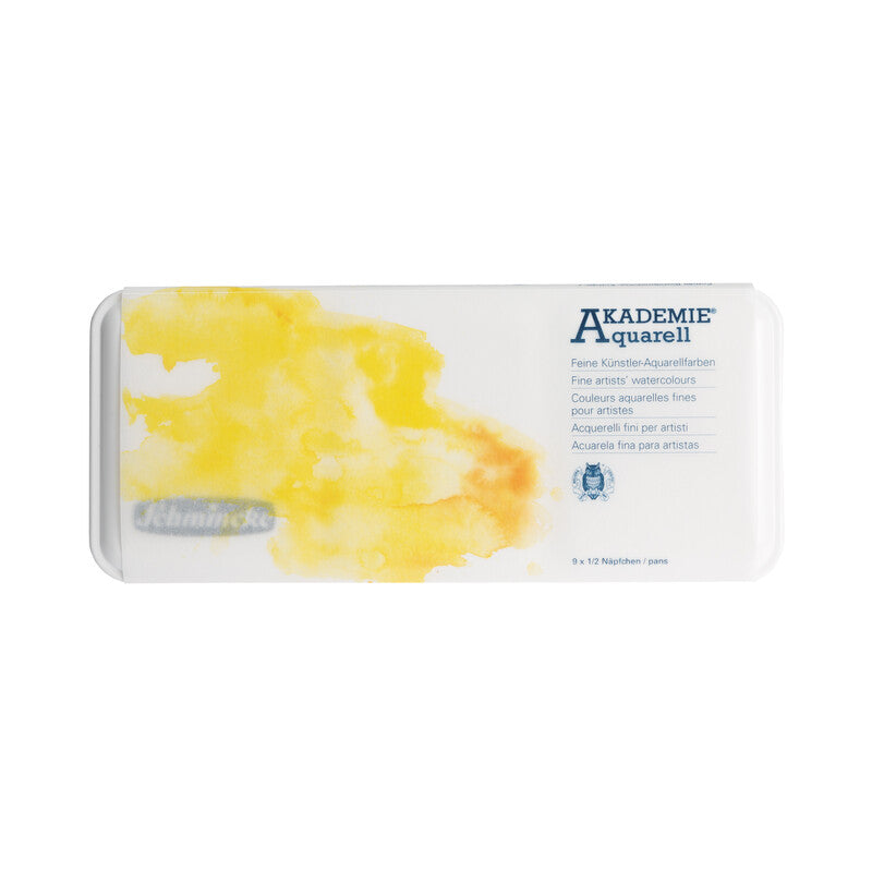 Akvarelne barve Schmincke AKADEMIE Aquarell v plastični škatli - 9 x 1/2 posodice