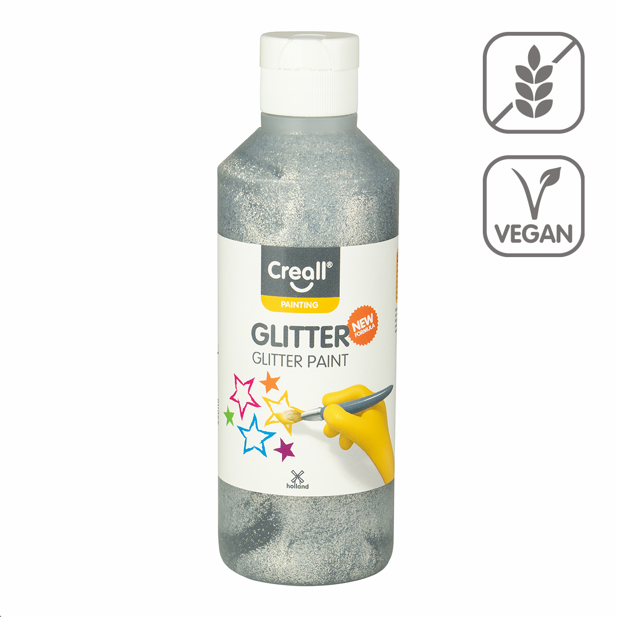 Svetleča barva Creall Glitter 250 ml - srebrna