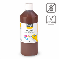 Sijajna polivinilna barva Creall Gloss 500 ml – temno rjava