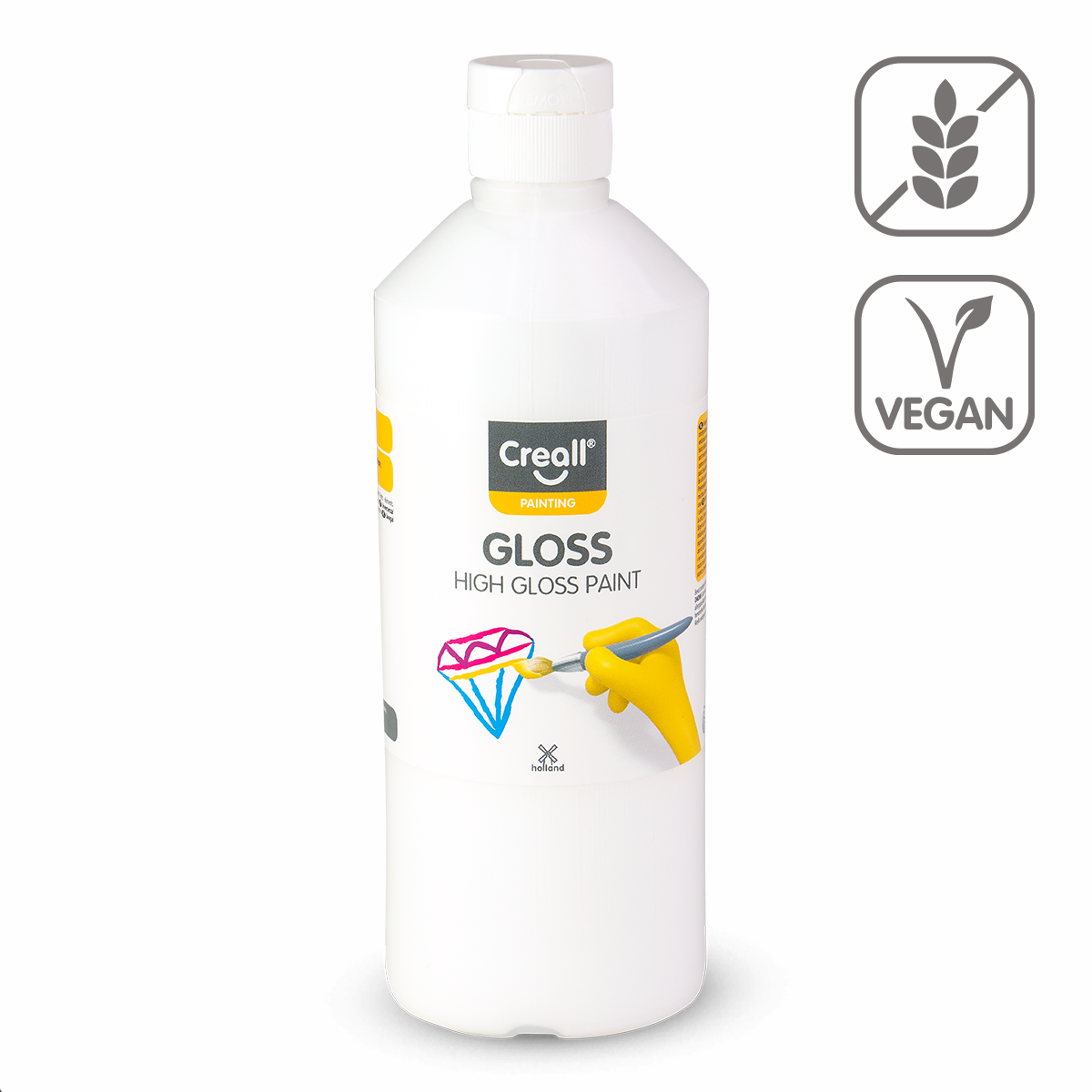 Sijajna polivinilna barva Creall Gloss 500 ml – bela