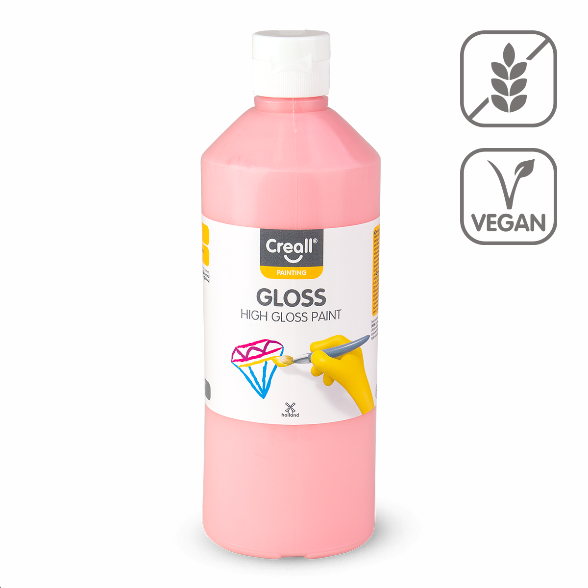 Sijajna polivinilna barva Creall Gloss 500 ml – roza