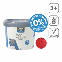 Modelirni pesek Creall Play it! 750 g v posodici – rdeč