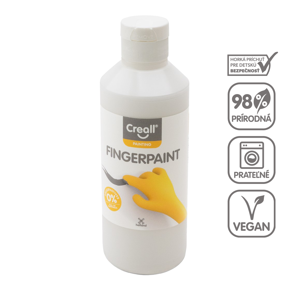 Prstna barva Creall 250 ml – bela