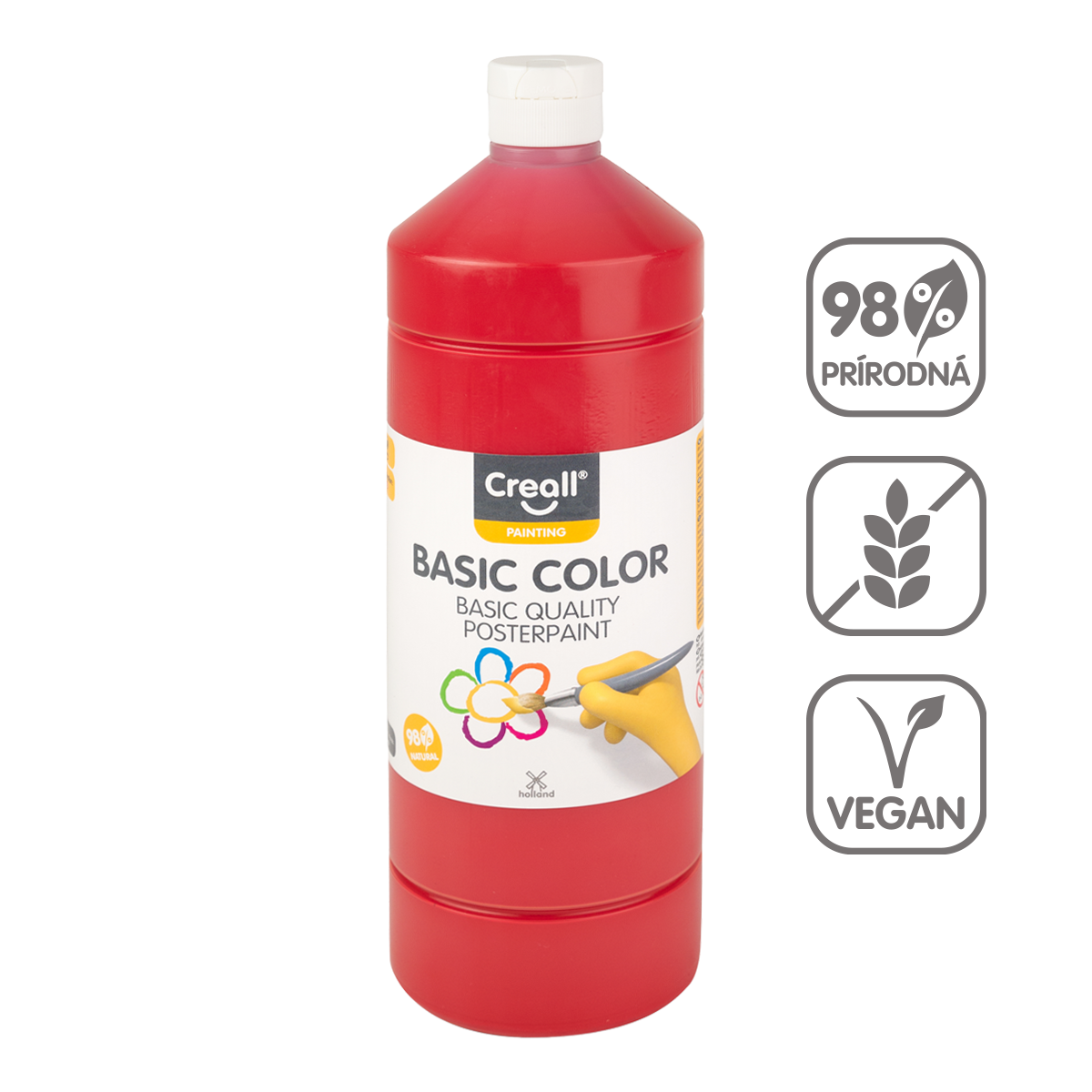 Tempera barva Creall 500 ml – rdeča