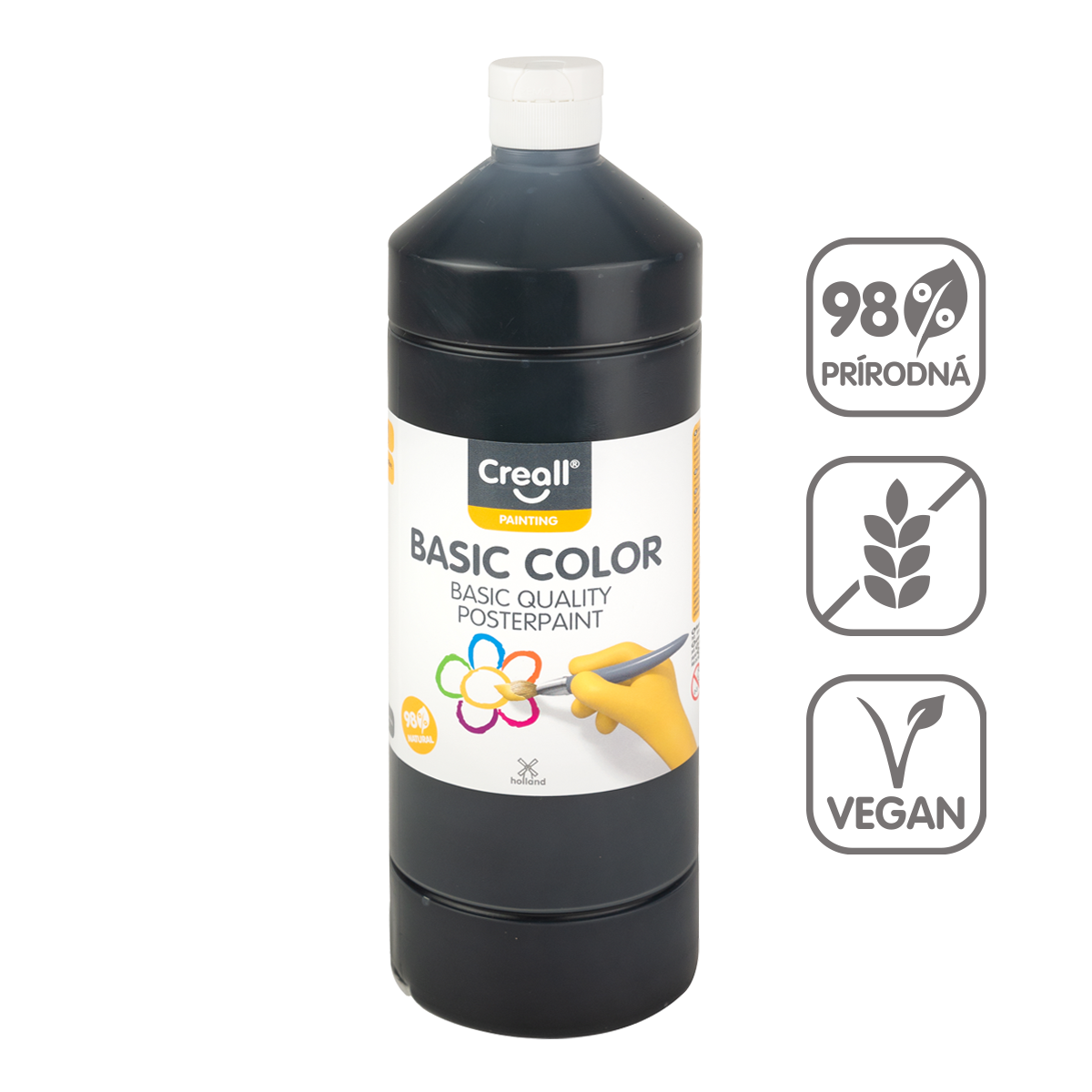 Tempera barva Creall 500 ml – črna