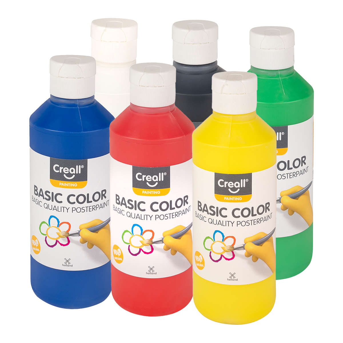 Temper barve Creall – set 6 × 250 ml, mešane barve