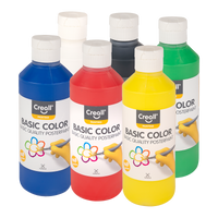 Temper barve Creall – set 6 × 250 ml, mešane barve