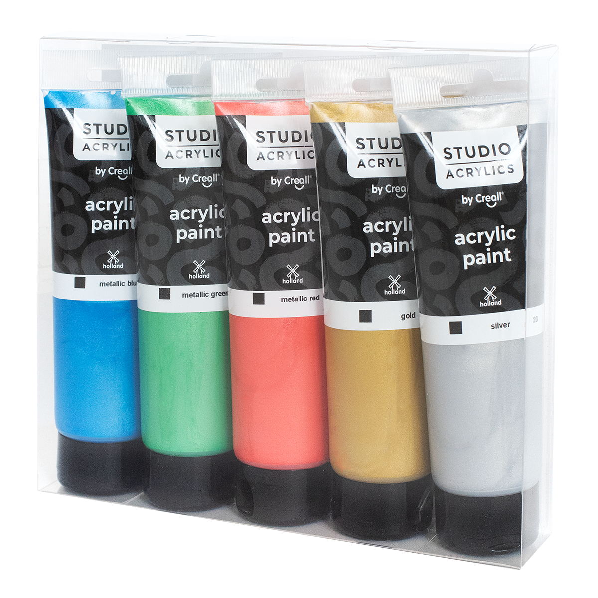 Creall set akrilnih barv Studio acrylics, 5 120 ml, mix