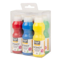 Set tempera barv z gobico Creall Spongy – 6 × 70 ml