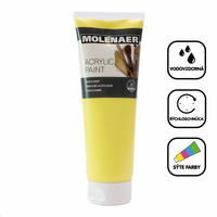 Akrilna barva Molenaer 250 ml – svetlo rumena