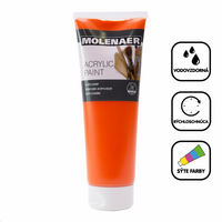 Akrilna barva Molenaer 250 ml – oranžna
