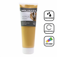 Akrilna barva Molenaer 250 ml – zlata