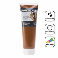 Akrilna barva Molenaer 250 ml – rjava