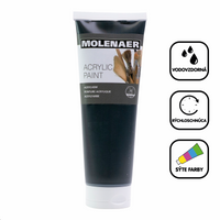 Akrilna barva Molenaer 250 ml – črna