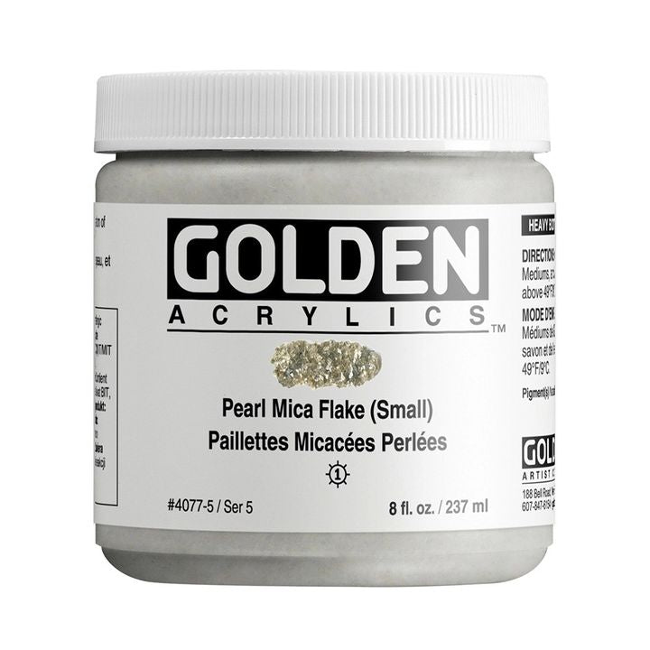 GOLDEN Heavy Body Mica Flake Akrilna barva – 4077 biserno zrnato