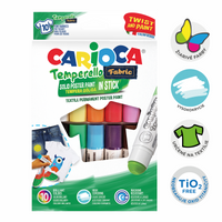 Carioca temper barve za tekstil v stiku – set 10 kosov