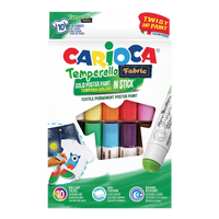 Carioca temper barve za tekstil v stiku – set 10 kosov