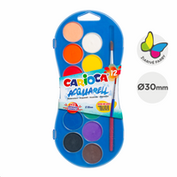 Carioca vodene barvice – set 12 barv s čopičem