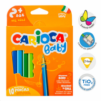 Tristrane barvice Carioca Baby 2+, 10 kosov