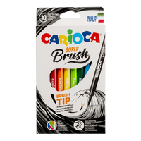 Carioca Brush flomastri s čopičasto konico, 10 kosov, mešane barve
