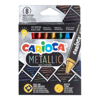 Trirobe voščenke Carioca Metallic, 8 kosov