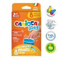 Prstne barve Carioca Baby 2+, 8 × 50 ml
