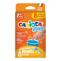 Prstne barve Carioca Baby 2+, 8 × 50 ml