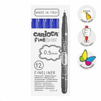 Carioca Fineliner, 0,5 mm, škatlica, 12 kosov – temno modra