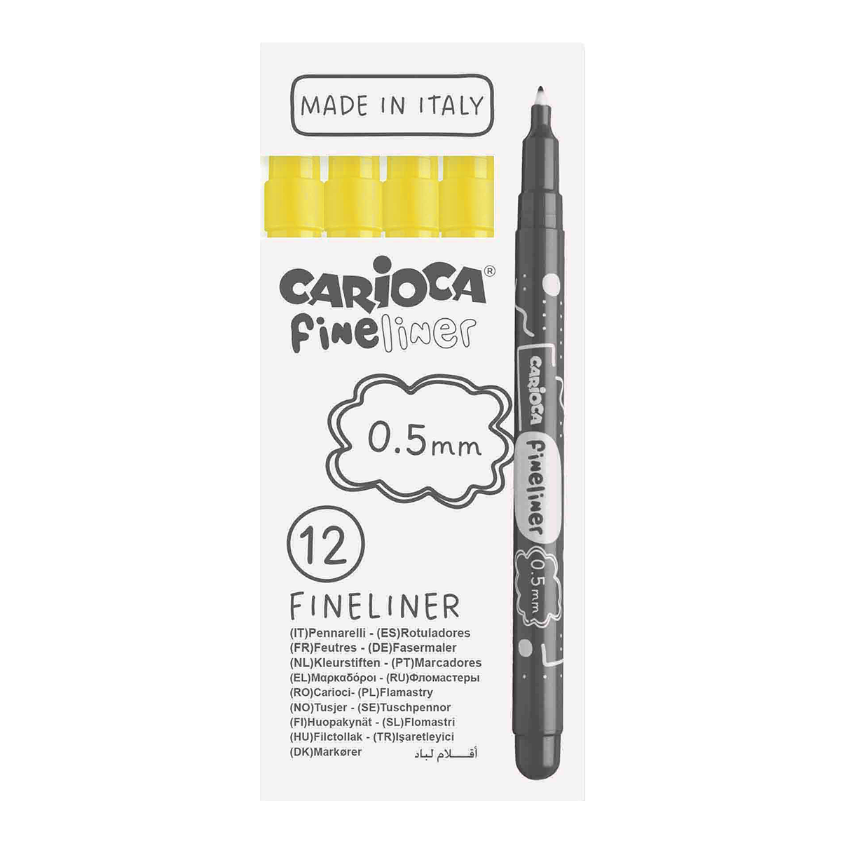 Carioca Fineliner, 0,5 mm, škatlica, 12 kosov