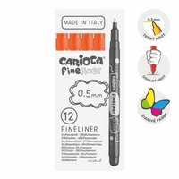 Carioca Fineliner, 0,5 mm, škatlica, 12 kosov – oranžna