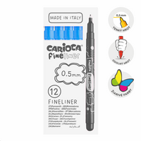 Carioca Fineliner, 0,5 mm, škatlica, 12 kosov – svetlo modra