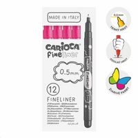 Carioca Fineliner, 0,5 mm, škatlica, 12 kosov – roza