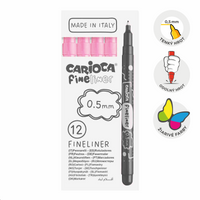 Carioca Fineliner, 0,5 mm, škatlica, 12 kosov – lososova