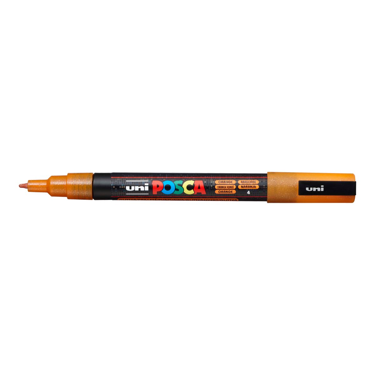 Posca marker PC-3ML, 0,9–1,3 mm, z bleščicami – oranžna (L4
