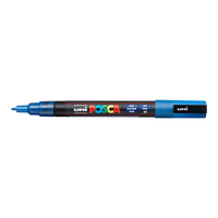 Posca marker PC-3ML, 0,9–1,3 mm, z bleščicami – modra (L33
