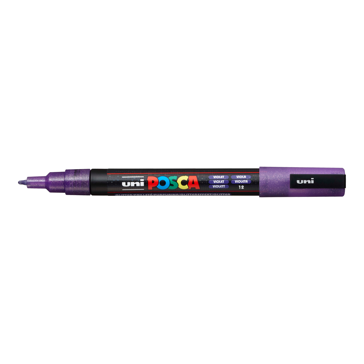 Posca marker PC-3ML, 0,9–1,3 mm, z bleščicami – vijolična (L12