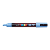 Akrilni marker Posca PC-5M, 1,8 – 2,5 mm, nebeško modra (48)