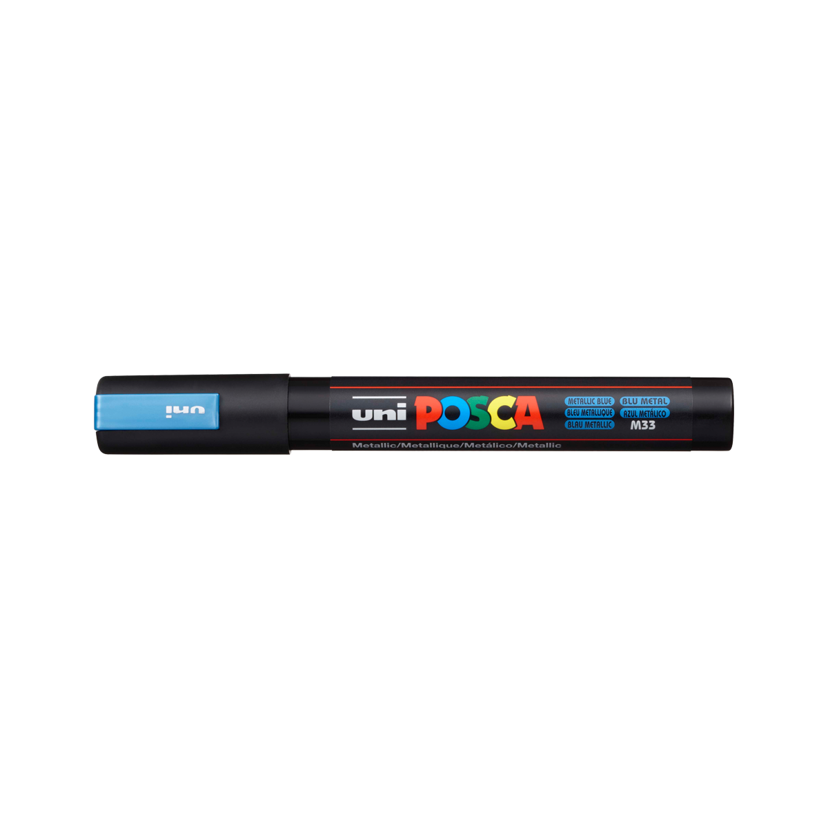 Akrilni flomaster Posca PC-5M, 1,8 – 2,5 mm, kovinsko modra (M33)