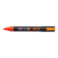 Akrilni flomaster Posca PC-5M, 1,8 – 2,5 mm, fluo oranžna (F4)